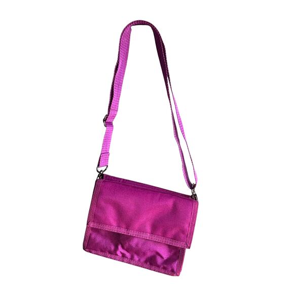 Vintage Mundi Crossbody Bag Bright Fuchsia Purple Travel Organizer Purse - Picture 2 of 12